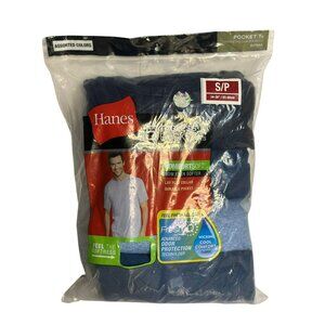 NEW Hanes Men’s Tagless Pocket T-Shirts Assorted Colors, Size Small